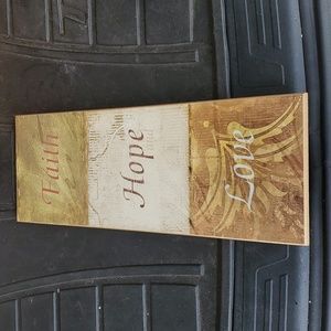 Faith Hope and Love plaque